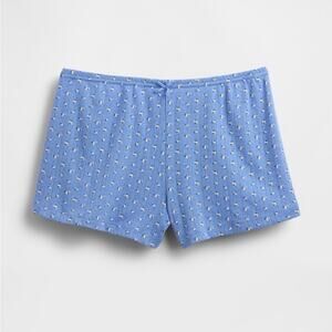 Gap Pointelle Ditsy Floral Blue PJ Shorts Women’s Size S